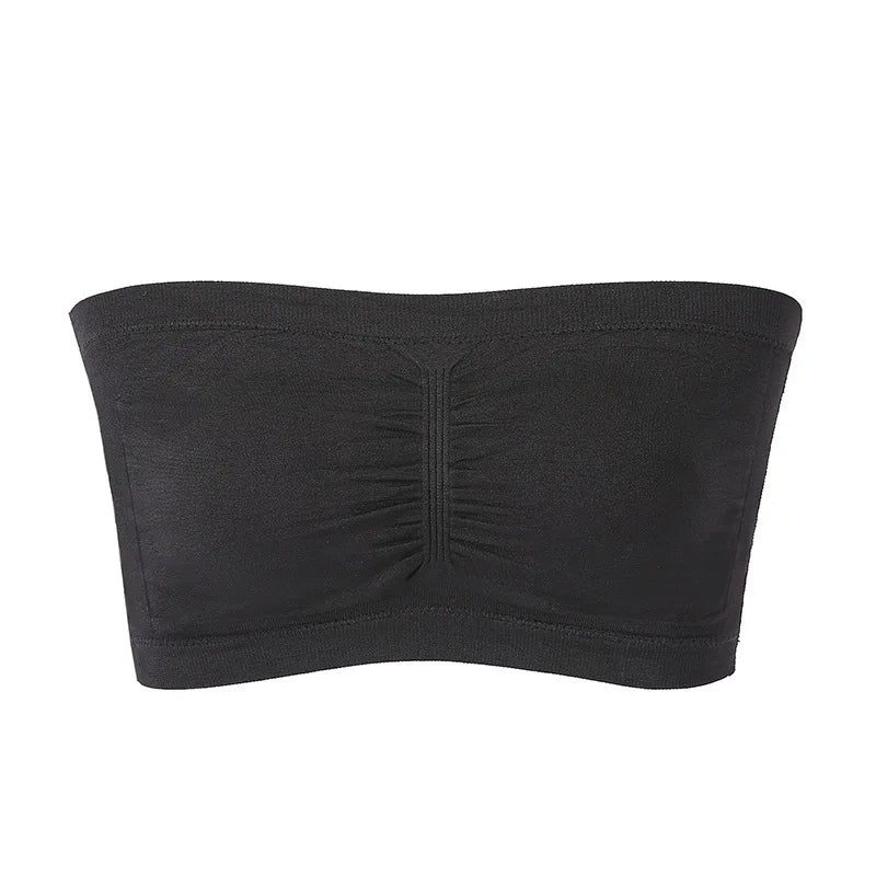 Women’s Strapless Tube Bralette – Sexy Plus Size Bandeau Crop Top Bustier Bra, Invisible Support, Perfect Lingerie for All Sizes
