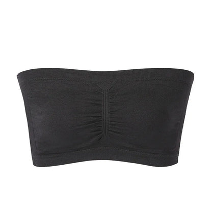 Women’s Strapless Tube Bralette – Sexy Plus Size Bandeau Crop Top Bustier Bra, Invisible Support, Perfect Lingerie for All Sizes