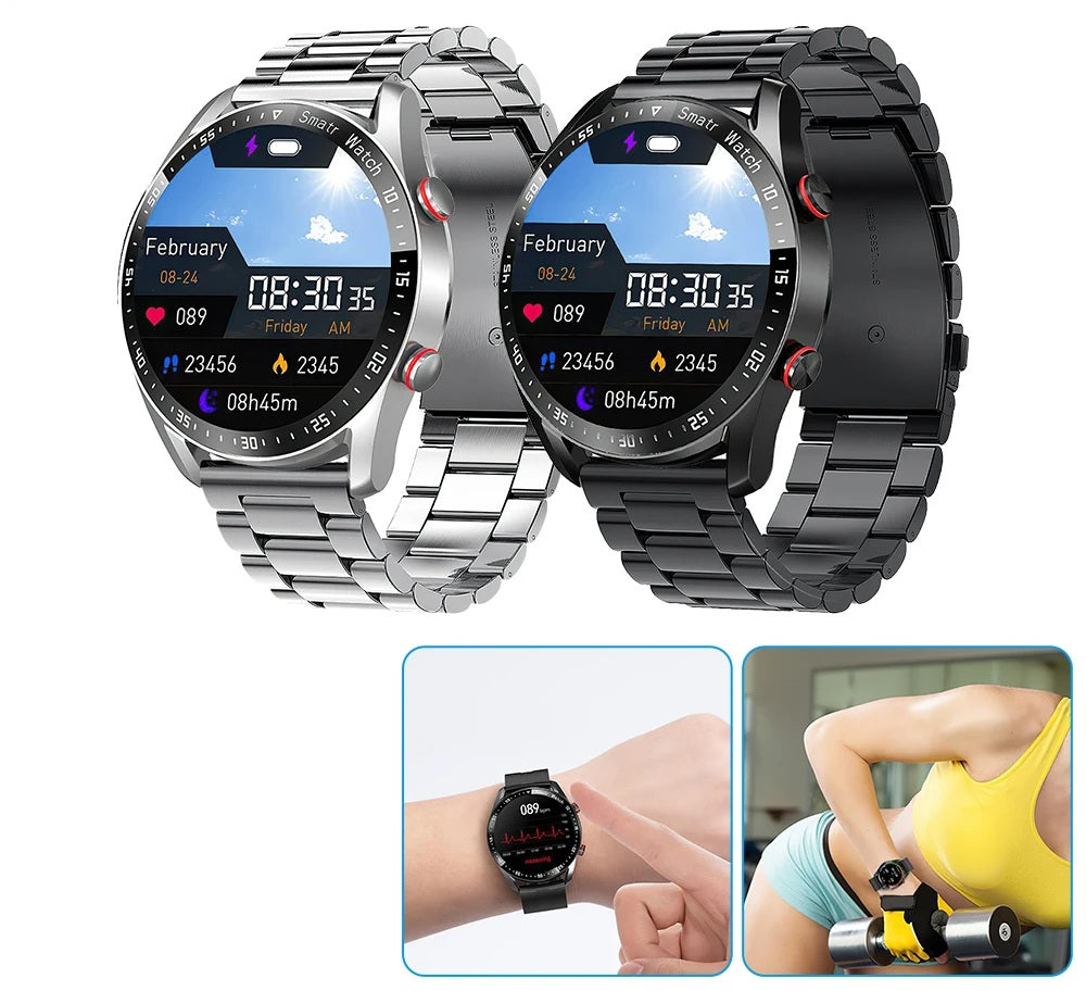 Men’s Sports Smartwatch – HW20 ECG+PPG Waterproof Bluetooth Call, Heart Rate Monitor, Fitness Tracker, Message Alerts, Sport Companion