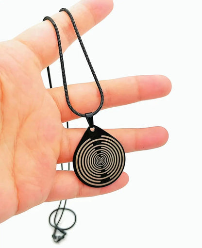 EMF Defense Pendant Necklace – Stainless Steel Feng Shui Disk with Polarizing Tech to Balance Energy and Wearable Protection Ornament