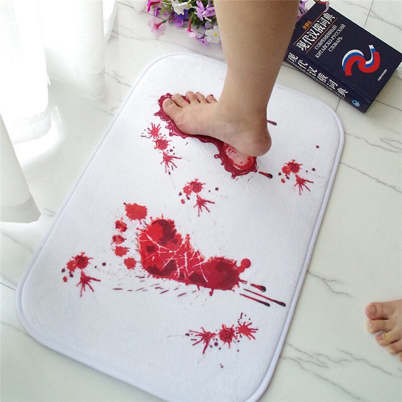 Bloody Footprint Bath Mat - Halloween Shower Doormat