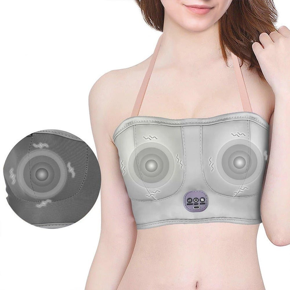 Breast Massager Bra, Blossom Up Electric Bust Massager – Heated Wireless Wearable Chest Massager, Anti Sagging Breast, Breast Enlargement Machine
