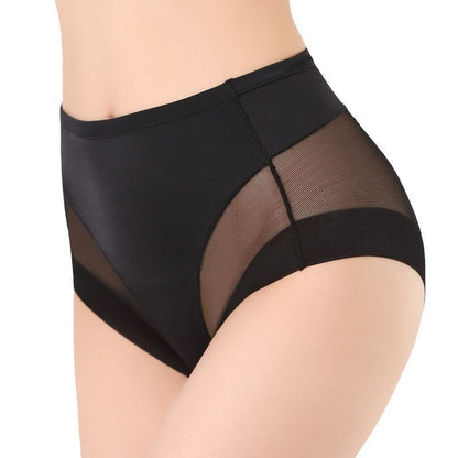 Mid-Waist Breathable Women’s Briefs – Hip-Lifting Transparent Mesh Corset Panties in Ice Silk for All-Day Comfort and Flattering Waistline Support
