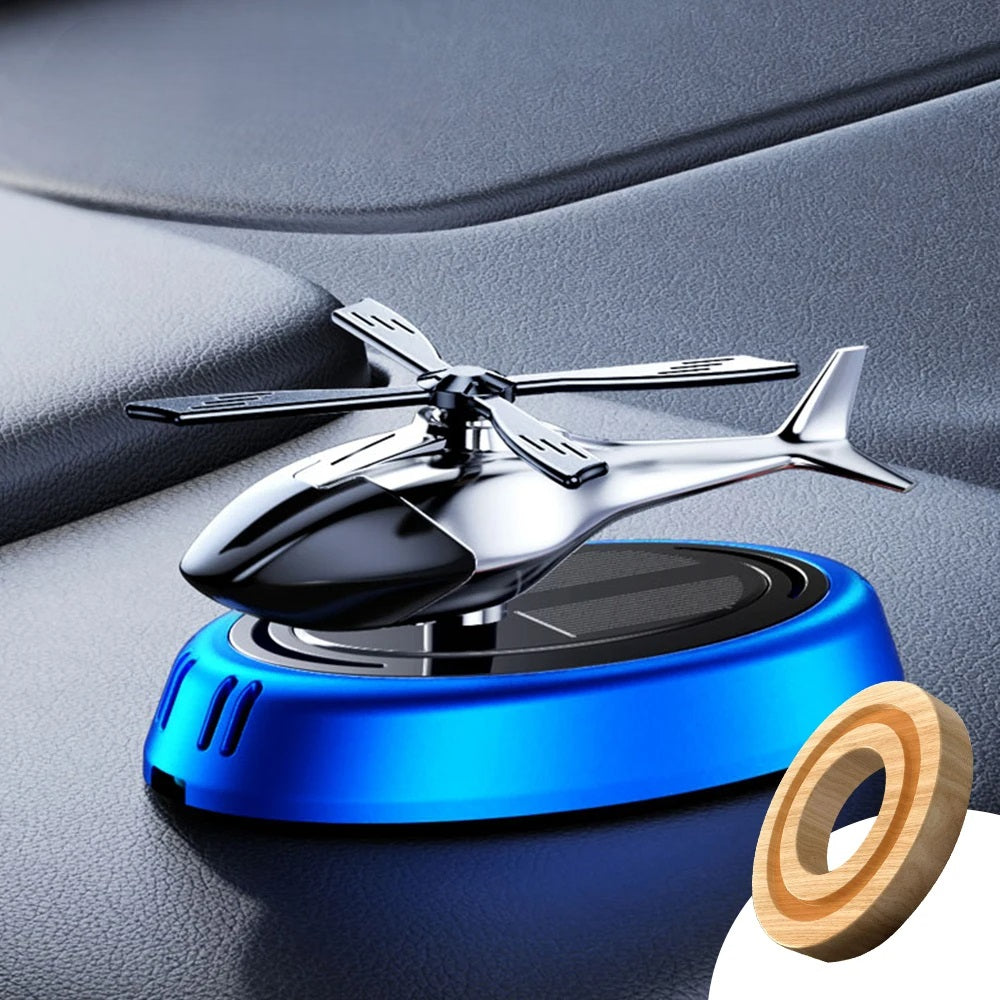 Solar-Powered Helicopter Car Freshener – Rotating Aroma Diffuser for a Luxurious Drive