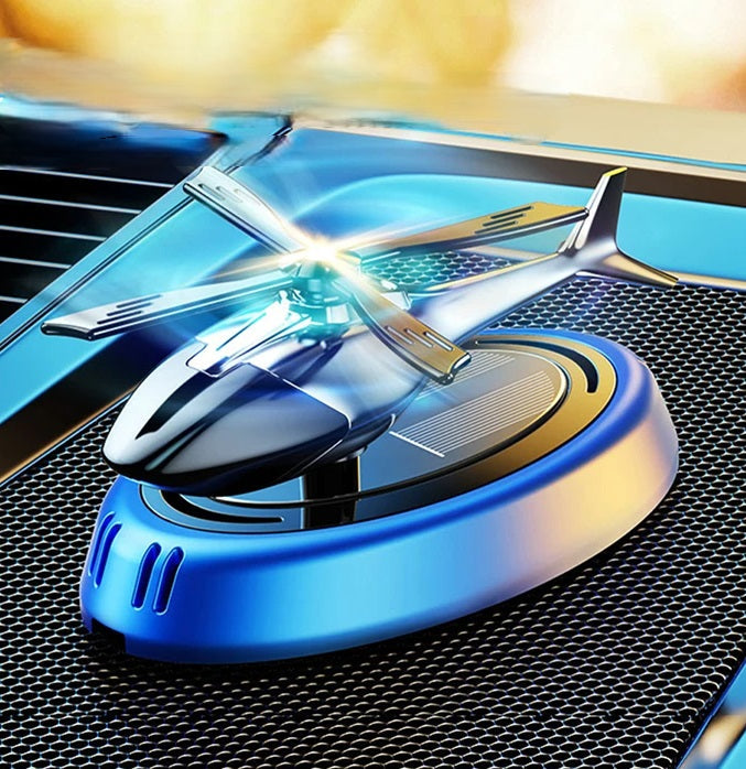 Solar-Powered Helicopter Car Freshener – Rotating Aroma Diffuser for a Luxurious Drive