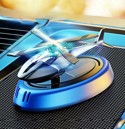 Solar-Powered Helicopter Car Freshener – Rotating Aroma Diffuser for a Luxurious Drive