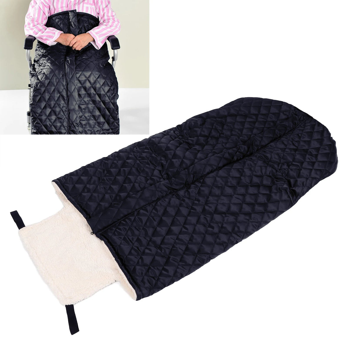 Warm Wheelchair Blanket – Thickened Waterproof Double-Layered Oxford Cloth Cover for Elderly & Sick in Autumn/Winter