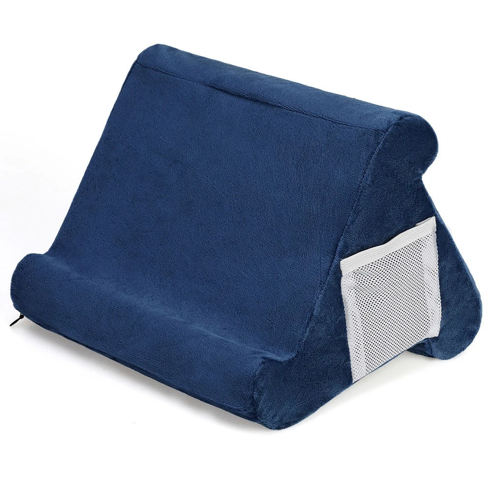 Pillow Tablet Stand - Foam Wedge Holder for Tablets, E-Readers, Phones and Books, Three Reading Angles for Bed, Sofa and Desk