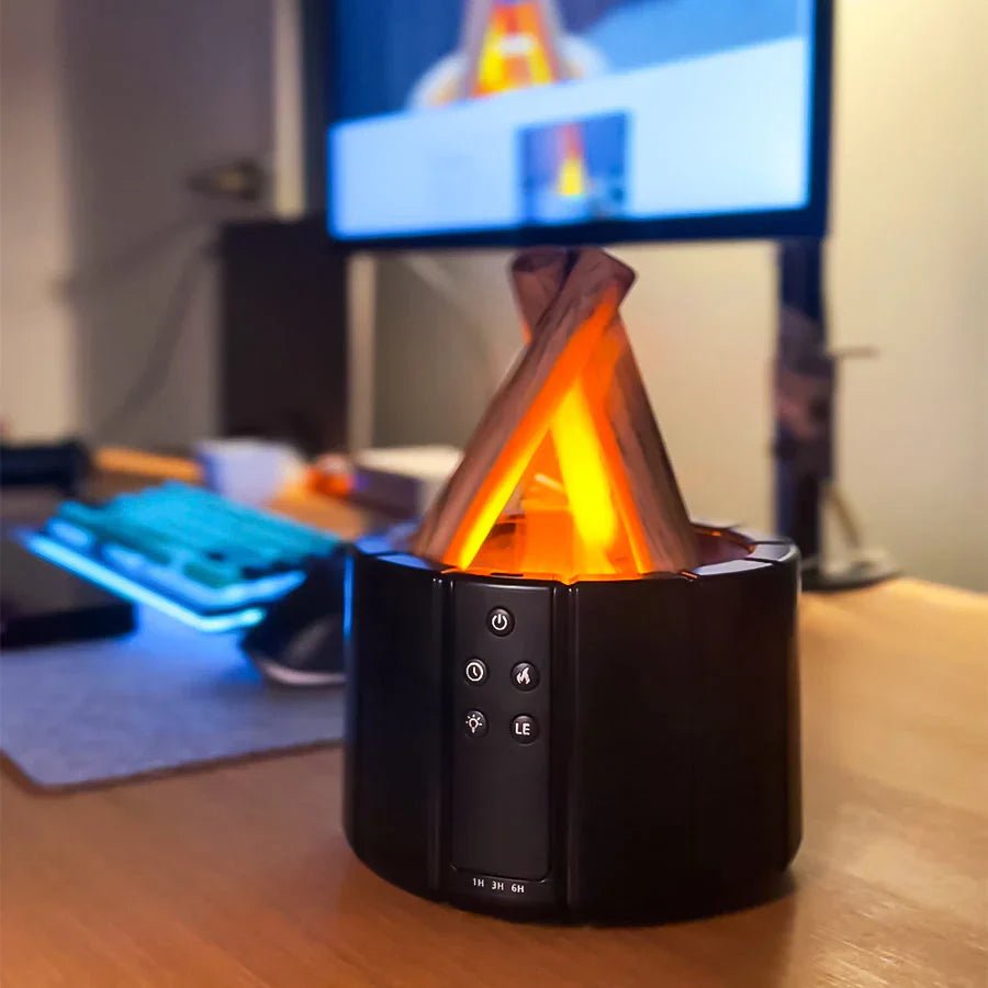 Bonfire Humidifier Campfire Diffuser – Aromatherapy Essential Oil Diffuser for Home, Bedroom, and Office