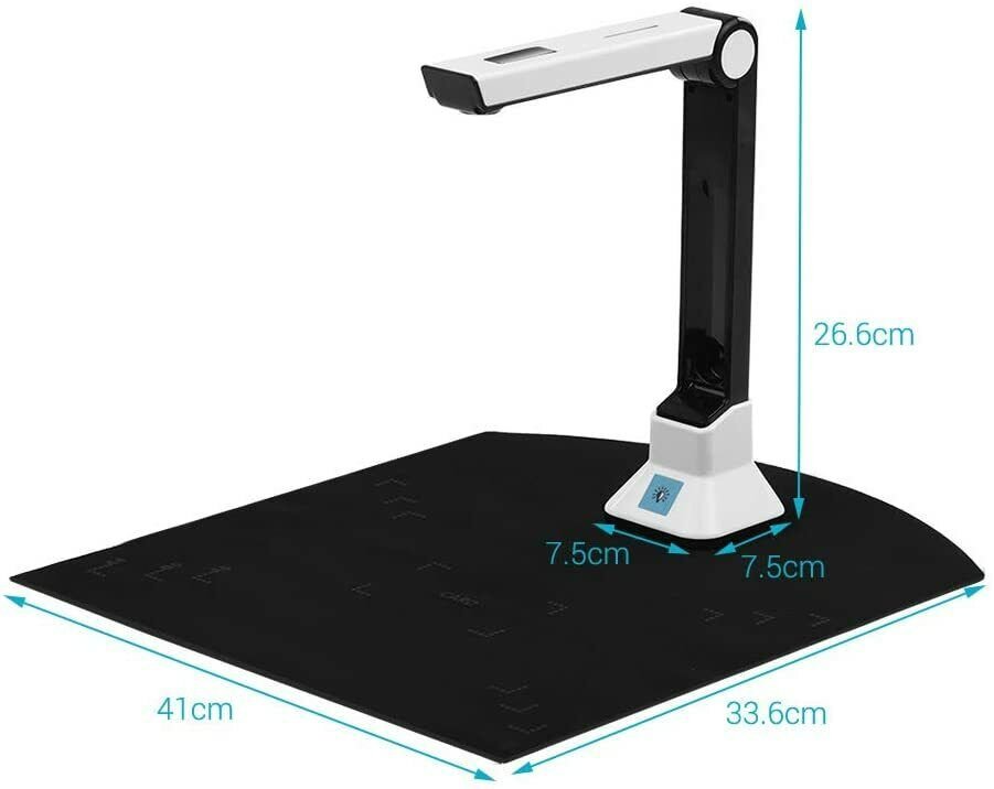 Book Scanner - BK50 Portable 10 Mega-pixel High Definition Book Scanner Capture Size A4 Document Camera for File Recognition Scanner