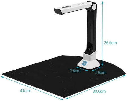 Book Scanner - BK50 Portable 10 Mega-pixel High Definition Book Scanner Capture Size A4 Document Camera for File Recognition Scanner