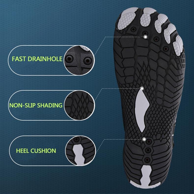 Breathable Double Buckle Unisex Water Shoes - Aqua Shoes Slip-On