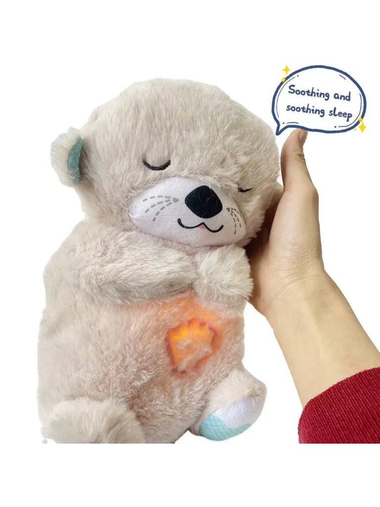Breathing Bear Soothing Plush – Adorable Otter Doll with Gentle Music, Lights, and Comfort for Baby’s Sweetest Sleep