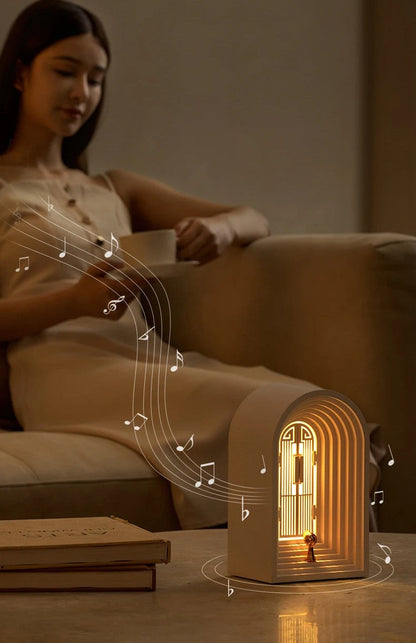 Nordic Night Light & Bluetooth Speaker – Door Shaped Cozy Atmosphere Lamp for Relaxing Vibes