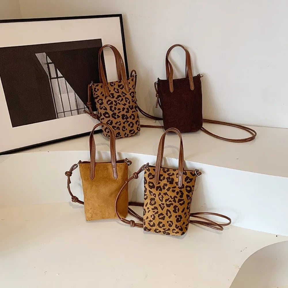 Leopard Print PU Leather Shoulder Bag – Chic Korean-Style Crossbody with Adjustable Strap for Any Outfit
