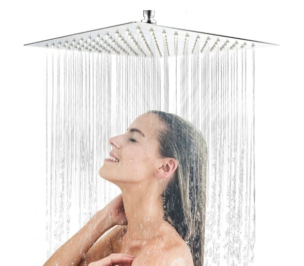 Brushed Golden Rainfall Shower Head - Ultrathin Style Top Shower Head