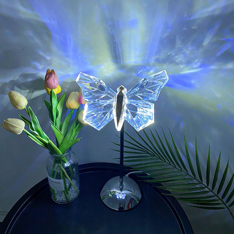 Acrylic LED USB Butterfly Table Lamp - Whimsical Glow Butterfly Lamp