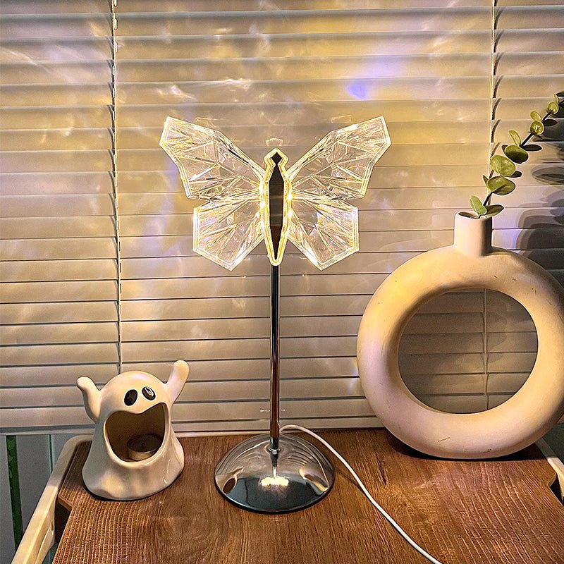 Acrylic LED USB Butterfly Table Lamp - Whimsical Glow Butterfly Lamp