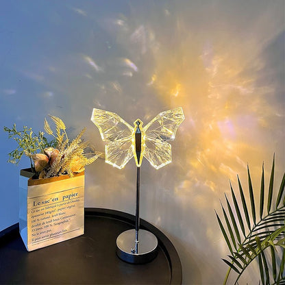 Acrylic LED USB Butterfly Table Lamp - Whimsical Glow Butterfly Lamp