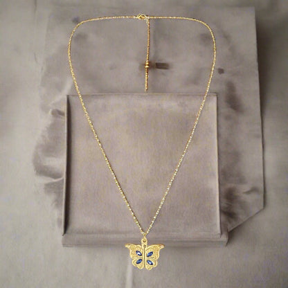 Butterfly Pendant Necklace – 'I Love You' Hidden Message, Stylish Women's Jewelry for a Touch of Charm