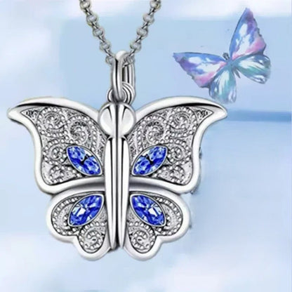 Butterfly Pendant Necklace – 'I Love You' Hidden Message, Stylish Women's Jewelry for a Touch of Charm