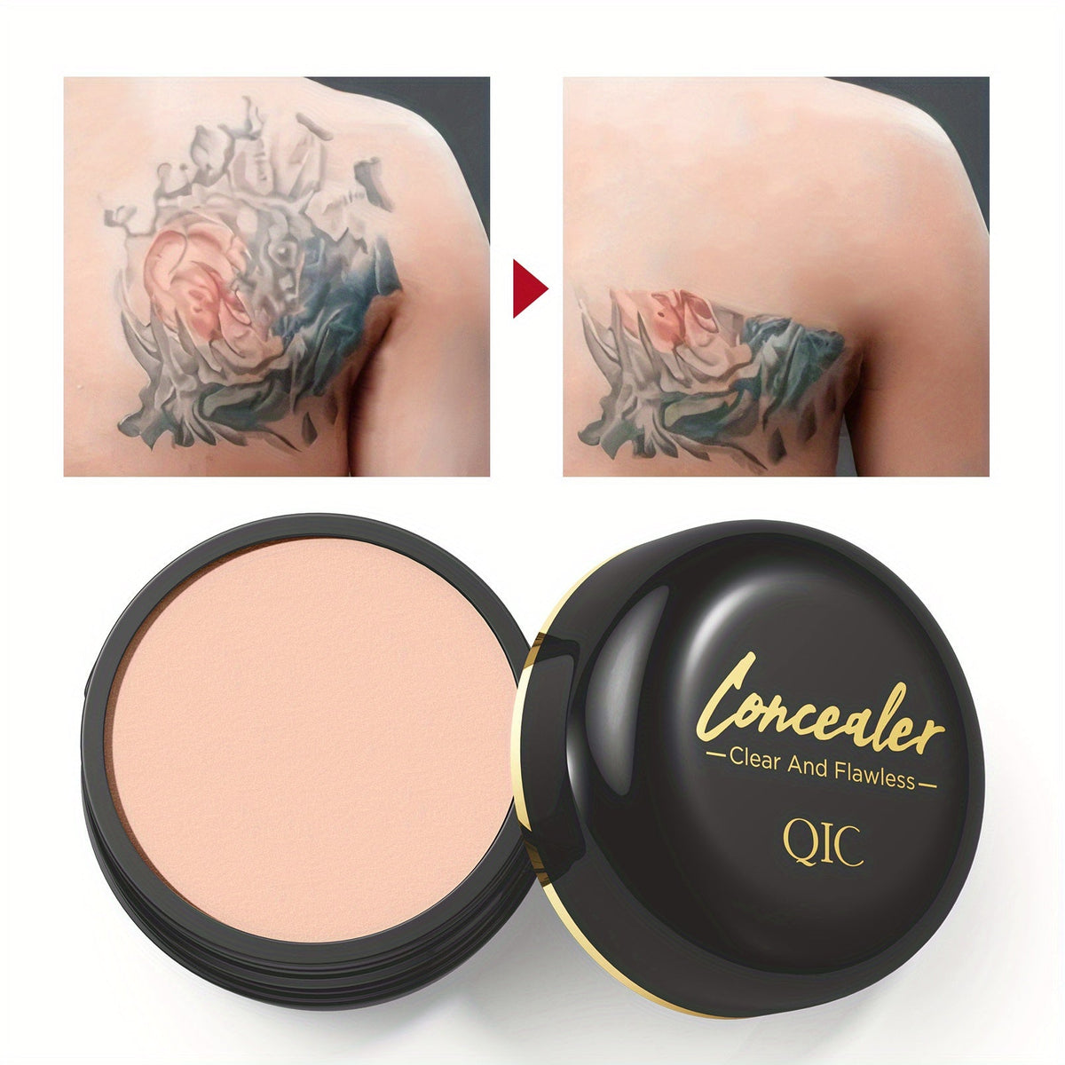 Waterproof Full Coverage Concealer – Plant-Based Matte Cream to Hide Scars, Blemishes & Dark Spots for All Skin Tones