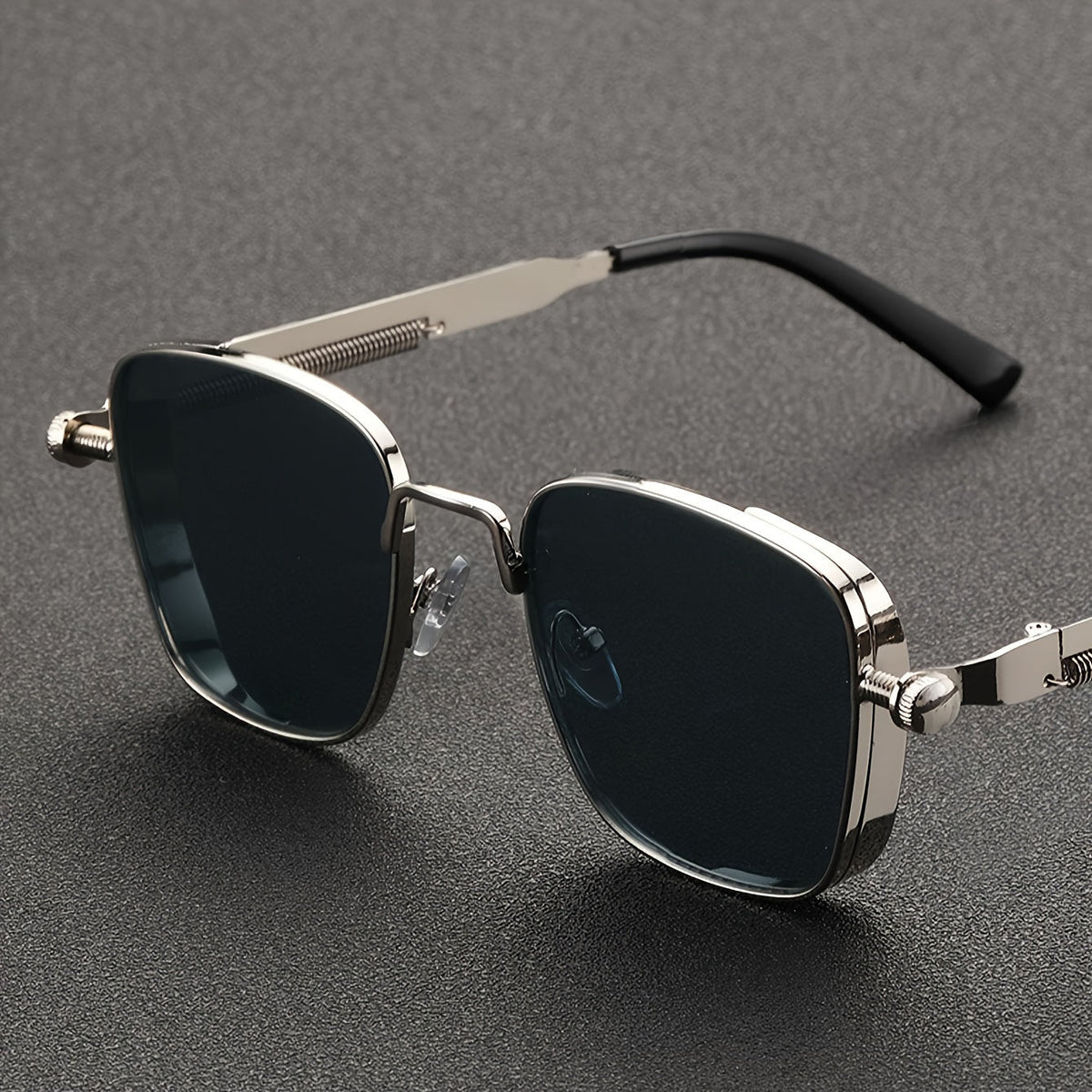 Vintage Steampunk Square Frame Glasses – Unisex Anti-Reflective Eyewear for Driving, Parties & Everyday Fashion
