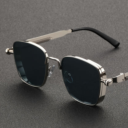 Vintage Steampunk Square Frame Glasses – Unisex Anti-Reflective Eyewear for Driving, Parties & Everyday Fashion