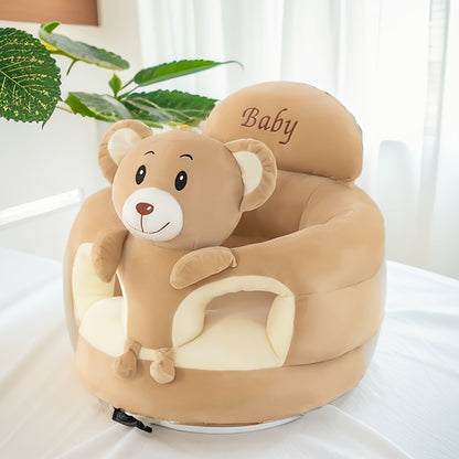 Plush Animal Floor Seat – Soft Foam Ring Cushion for Babies Who Already Sit Up