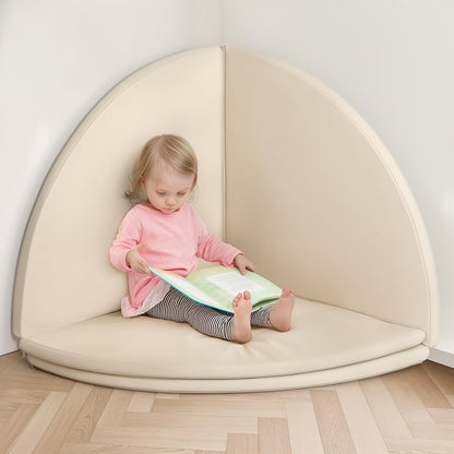 Leather Baby Play Mat – 4pcs Soft, Foldable, and Stylish Foam Mat for Crawling, Nursery, and Easter Gifting for Kids