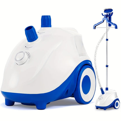 Vertical Steamer with Roll Wheels – 1500W Fast-Heating Hanging Ironing Machine for 60 Minutes of Powerful, Wrinkle-Free Fabric Care