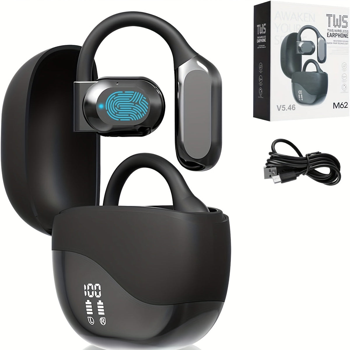 Real-Time AI Translation Earbuds – Smart Language Interpretation System for Business Travel, Education, Conferences & Social Communication with Instant Multi-Language Voice Translation
