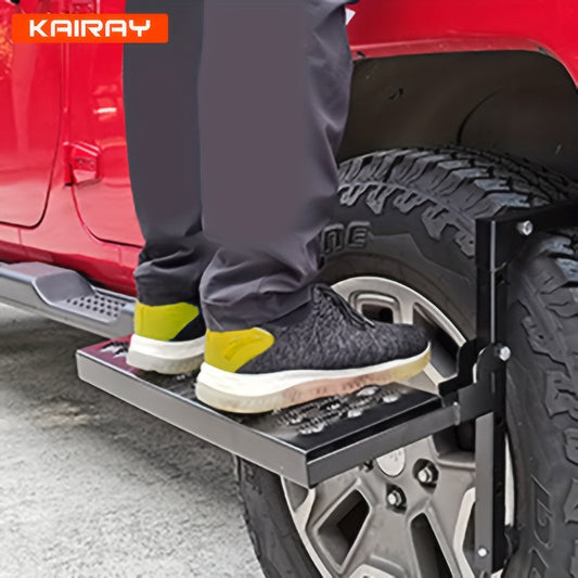 Compact Anti-Slip Folding Tire Step – Vehicle Step for Easy Access to Truck Roof, SUV Maintenance, Roof Boxes or Luggage Racks