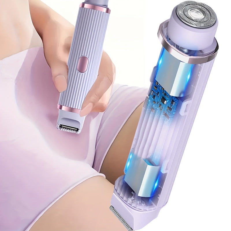 Electric Shaver for Women – 2-in-1 Wet & Dry Portable Hair Remover for Face, Eyebrows, Legs, Armpits, and Bikini Area Grooming