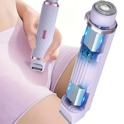 Electric Shaver for Women – 2-in-1 Wet & Dry Portable Hair Remover for Face, Eyebrows, Legs, Armpits, and Bikini Area Grooming