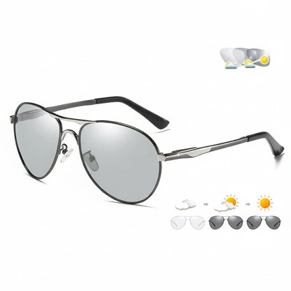 Photochromic Sunglasses – UV400 Protection, Transition Lenses, Anti-Glare Night Vision Glasses for Men & Women