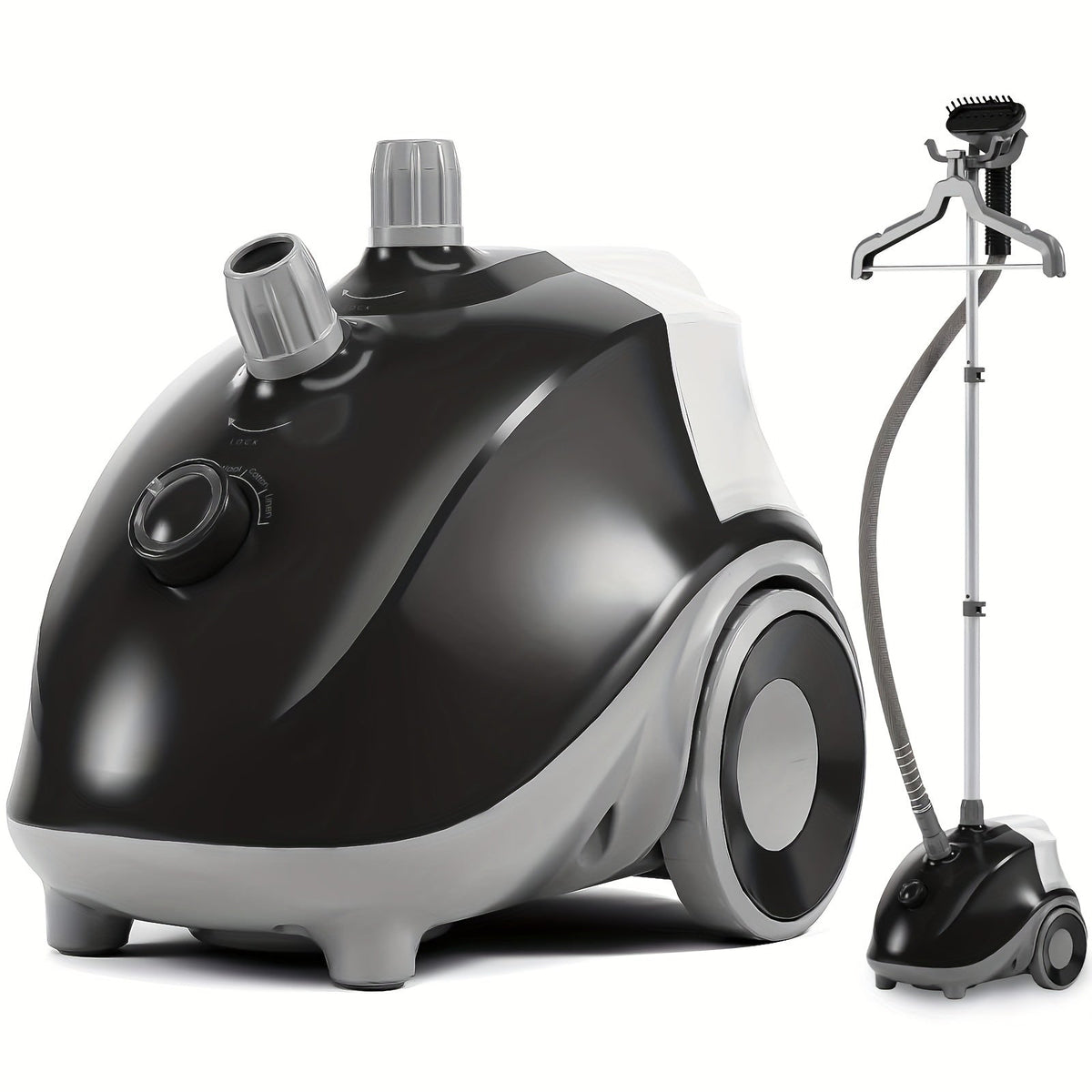 Vertical Steamer with Roll Wheels – 1500W Fast-Heating Hanging Ironing Machine for 60 Minutes of Powerful, Wrinkle-Free Fabric Care