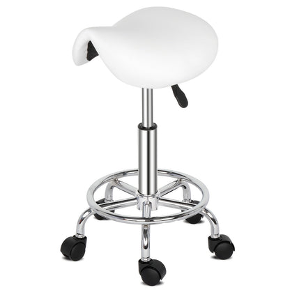 Adjustable Salon Stool with Backrest – 360° Swivel Height-Adjustable Modern Bar Chair for Kitchen, Spa, Salon and Home Use
