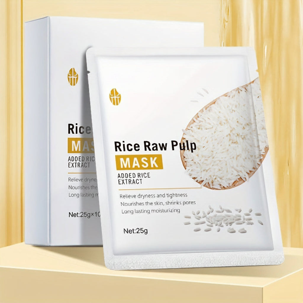 Hydrating and Firming Rice Mask -  Face Masks for All Skin Types, Nourishing Natural Rice Extract for Glowing, Smooth, and Youthful Skin
