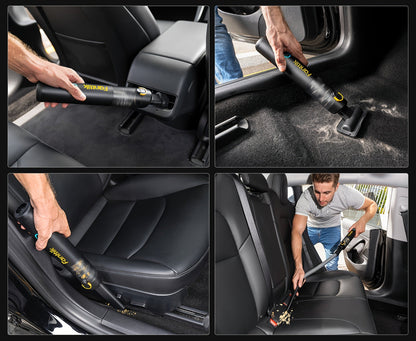 Slim Cordless Car Vacuum – 19000Pa Suction, Fast Charging, Includes 10 Cleaning Accessories for Car and Home