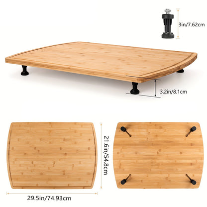 Premium Bamboo Gas Stovetop Guard – Multi-Purpose RV & Kitchen Cooktop Cover for Extra Workspace and Modern Heat-Safe Protection
