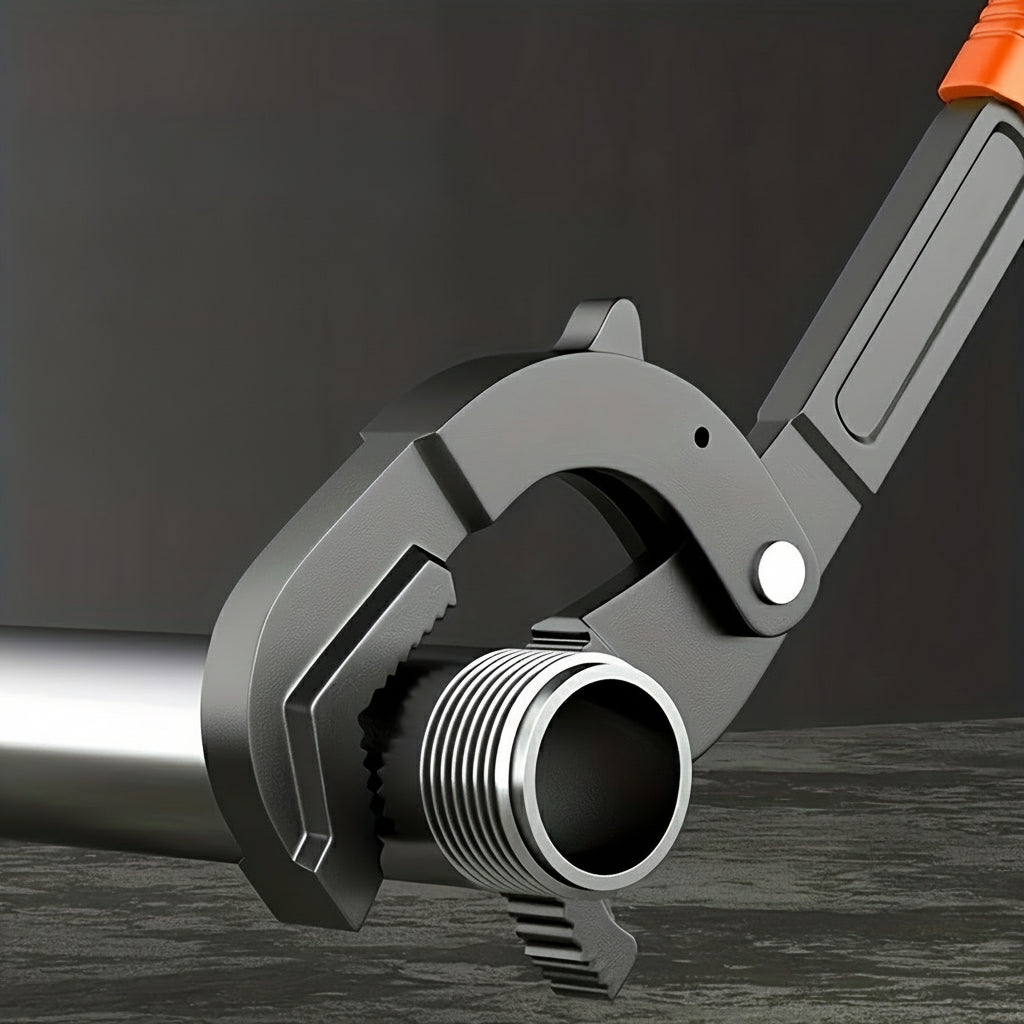 Dual-Handled  Universal Wrench – Quick Grip Pipe Spanner with Auto-Locking Jaws, High Carbon Steel