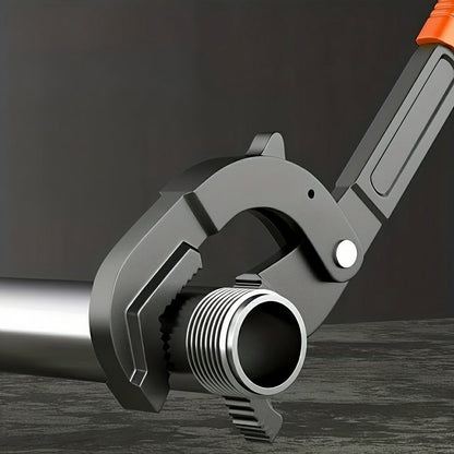 Dual-Handled  Universal Wrench – Quick Grip Pipe Spanner with Auto-Locking Jaws, High Carbon Steel