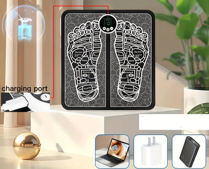 EMS Foot Massager with Remote Control – 12 Modes, 19 Intensity Levels for Muscle Relaxation, Improved Circulation, and All-Day Comfort at Home