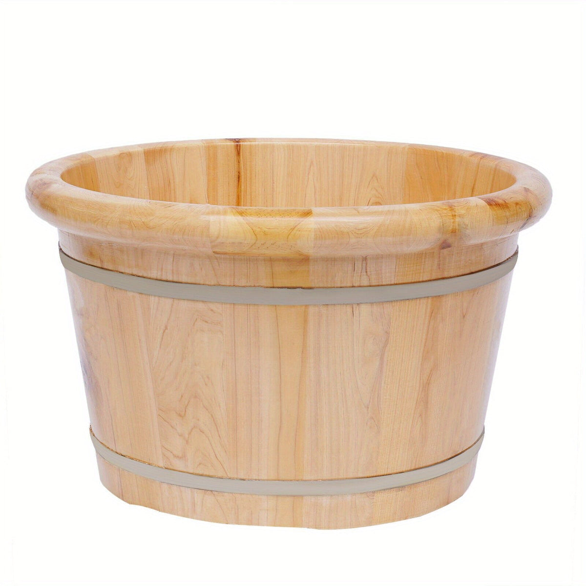 Premium Cedar Wood Foot Bath Bucket – Built-In Massage Roller & Heat Preservation for Ultimate Foot Soak Relaxation & Tension Relief
