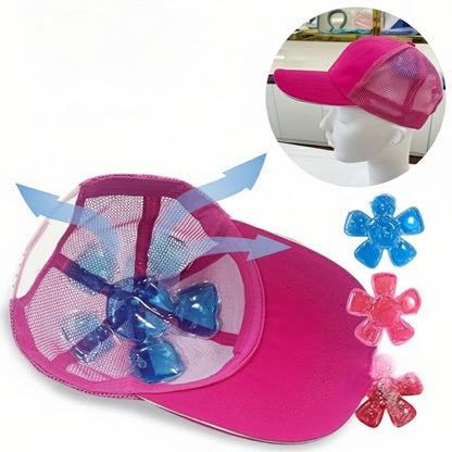 Summer Cooling Ice Gel Hat Pad – Reusable Cold Compress for Headache Relief, Fever Cooling, Outdoor Heat Protection & Travel Comfort