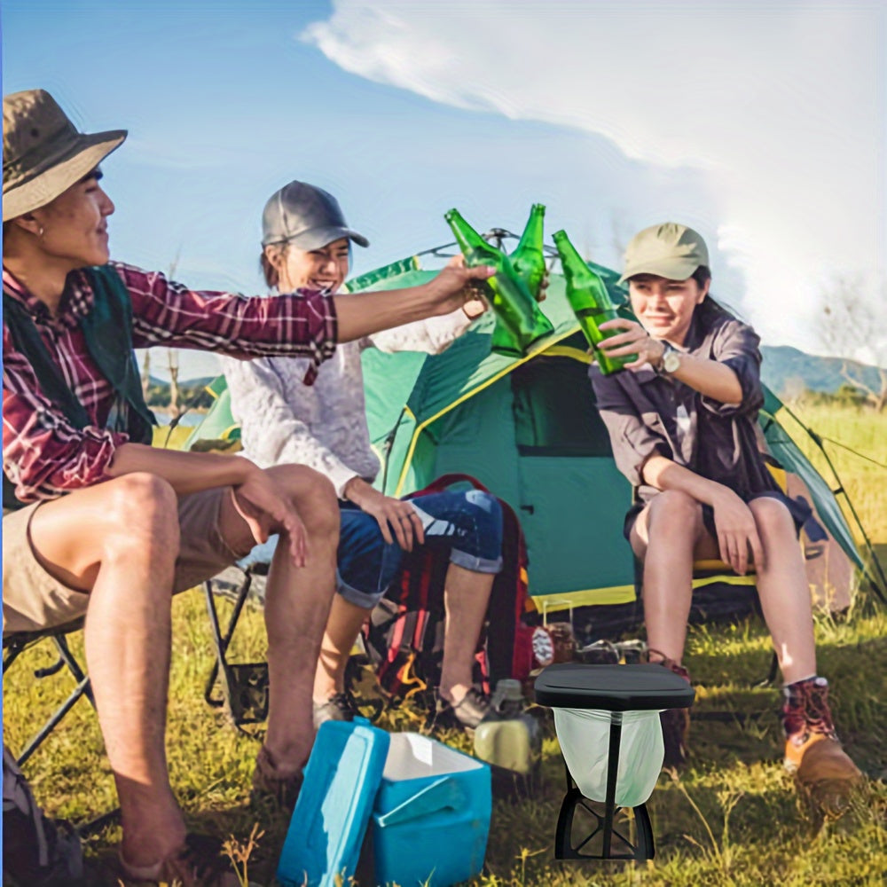 Collapsible Square Outdoor Trash Can – Large-Capacity Garbage Bin with Foldable Frame for Campsites, Gardens, or Kitchen Efficiency