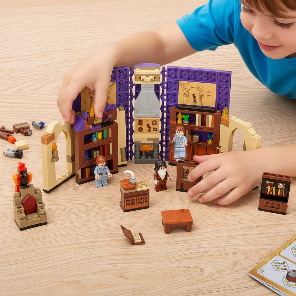 Magical Book Knights Building Set – 389-Piece  DIY Medieval Brick Assembly Toy for Kids, Birthday & Christmas 2025 Gift