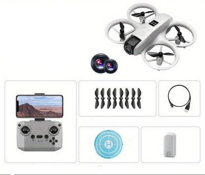 Foldable Drone with Dual-Lens Camera – HD Stabilized Aerial Photography Drone with Gesture Control and Route Planning