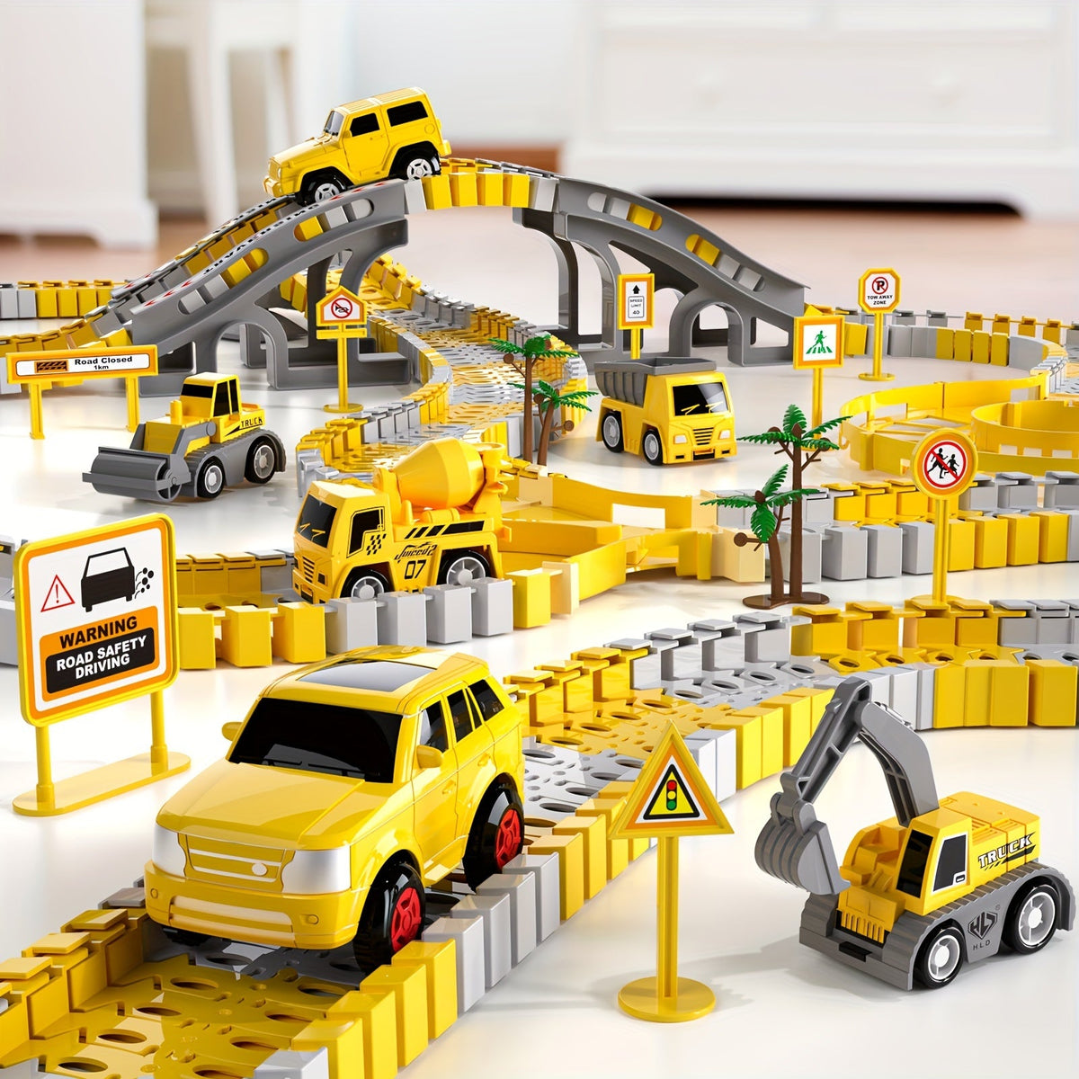 Race Track Construction Toy Set – 236pcs Building Playset for Boys Ages 3–7, Creative Gift for Toddlers and Kids